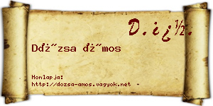 Dózsa Ámos névjegykártya